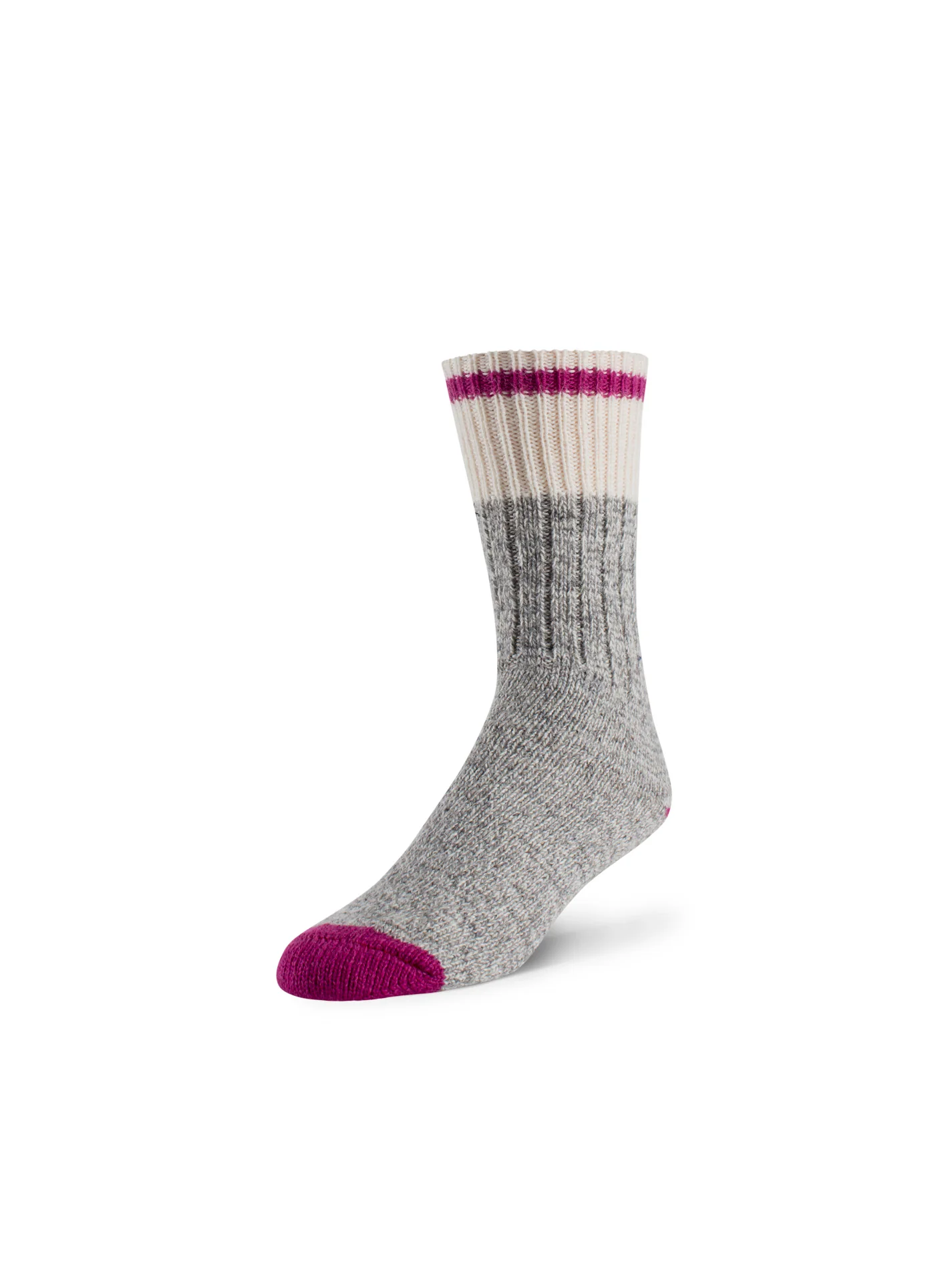 Bas de laine gris rose f - Gris pale - #91B-28